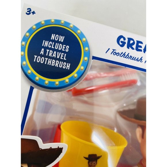 Disney Toy Story 4 Woody Toothbrush Holder Set Rinse Cup New Great Smile Set - Picture 4 of 12